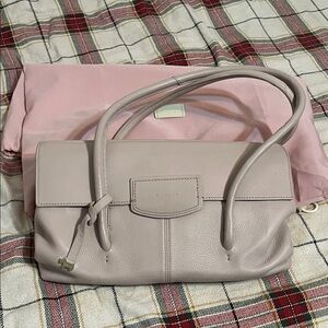 Womens Pink Leather Shoulder Bag